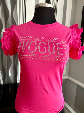 Vogue tee shirt pink