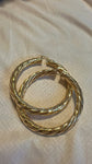 Tricolor hoop earrings