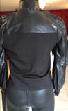 Faux leather glam top