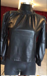 Faux leather glam top