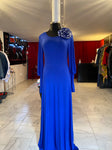 The blue dress