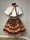 Chocolate swirl skirt and matching bow tie